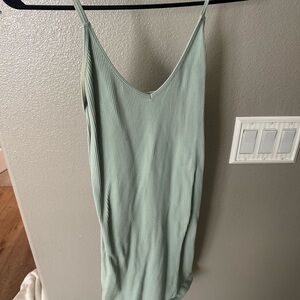 Mint Green Ribbed Women's dress